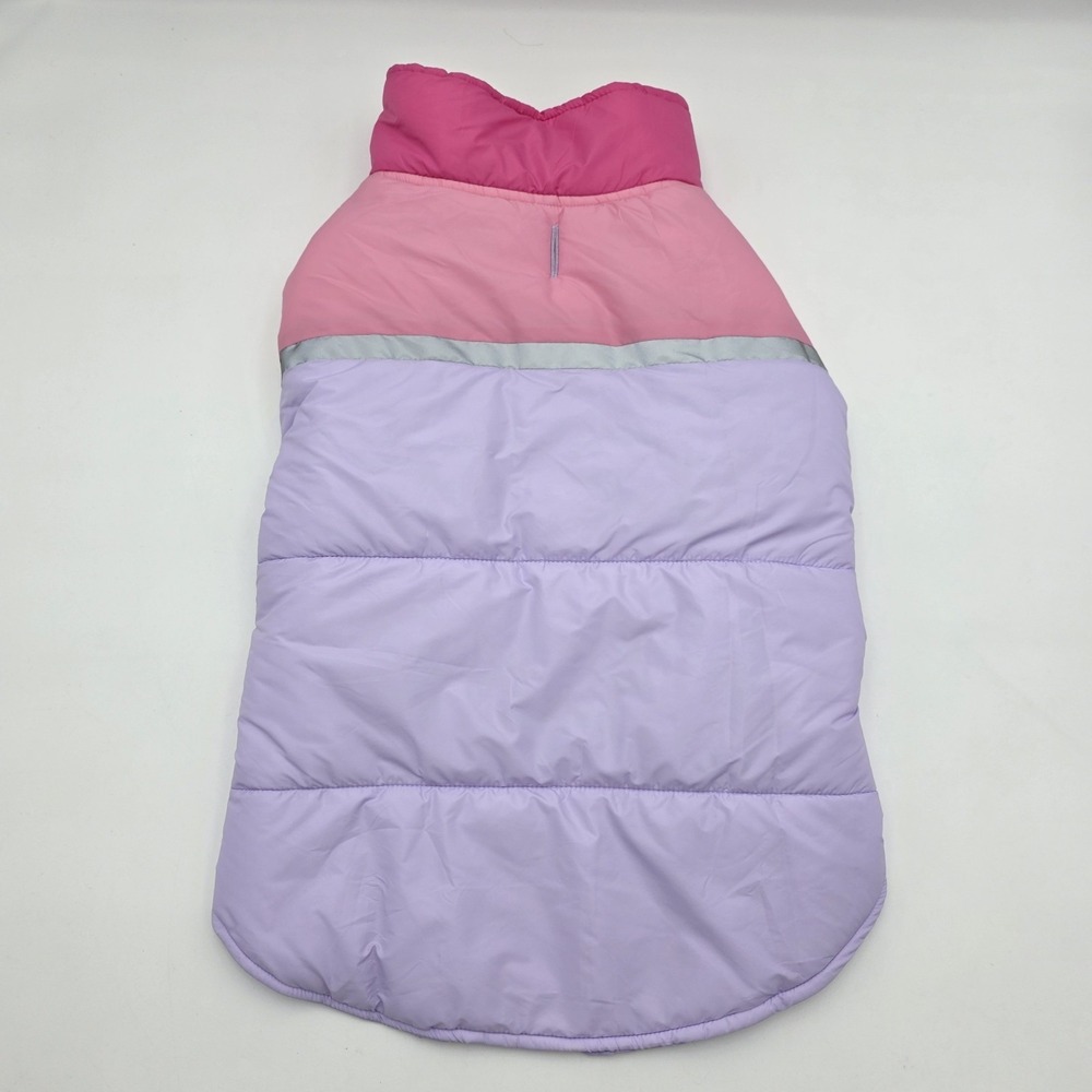 32 Degrees Heat Dog Jacket Polar‎ Fleece with Leash Hole Size L Pink Purple NWT